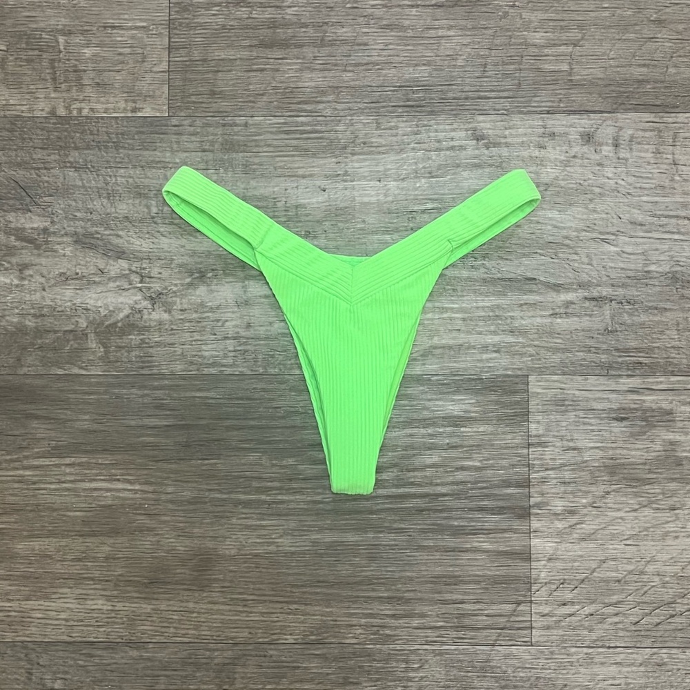 Frankie's Bikinis Lime Green Swim Bottom small